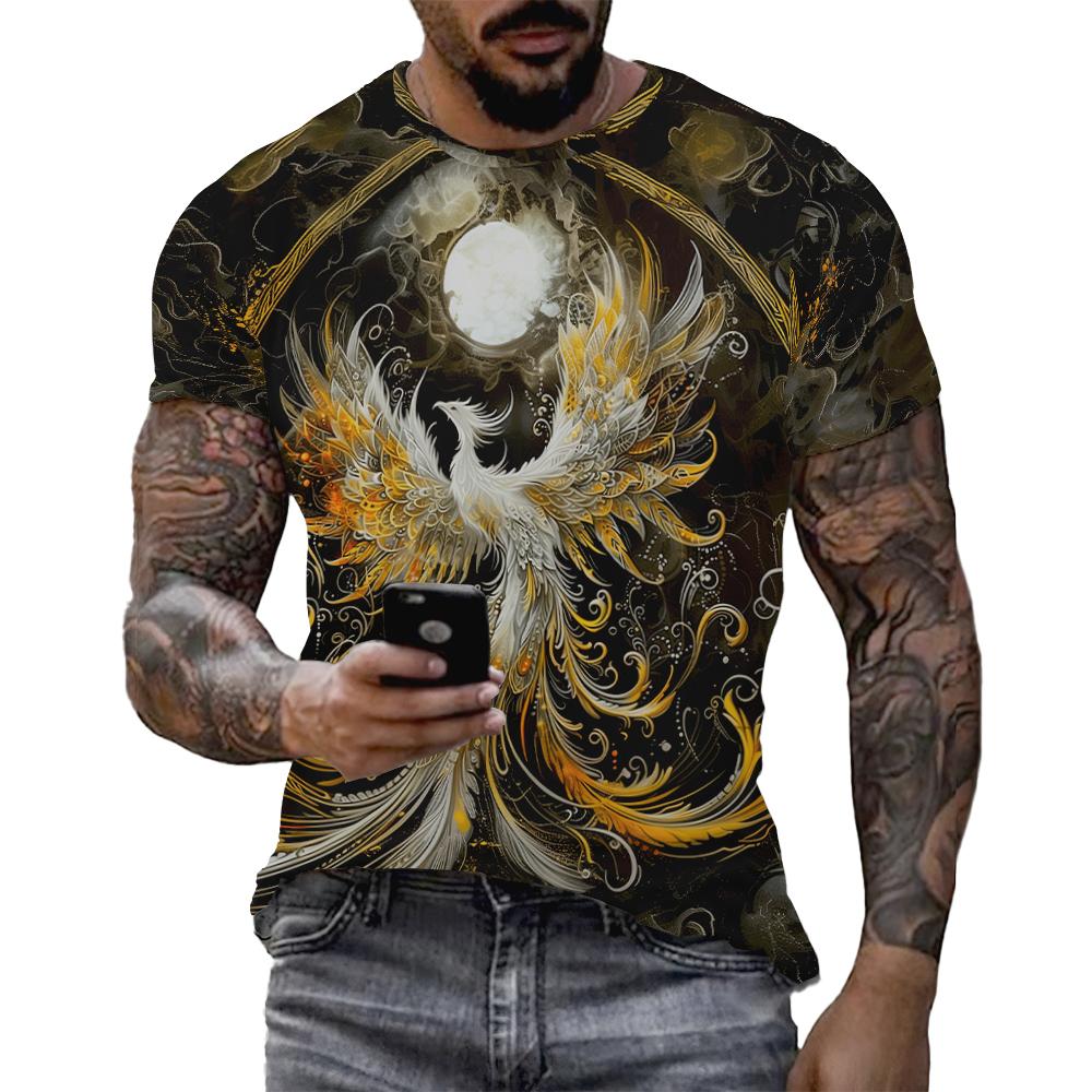 Phoenix Creative Animal Men s T-Shirt Fashion Bird Gorgeous Cool Short Sleeve Summer Casual Harajuku Oversized Women s Tops Tees 
Phoenix Creative Animal Men s T-Shirt Fashion Bird Gorgeous Cool Short Sleeve Summer Casual Harajuku Oversized Women s Tops Tees