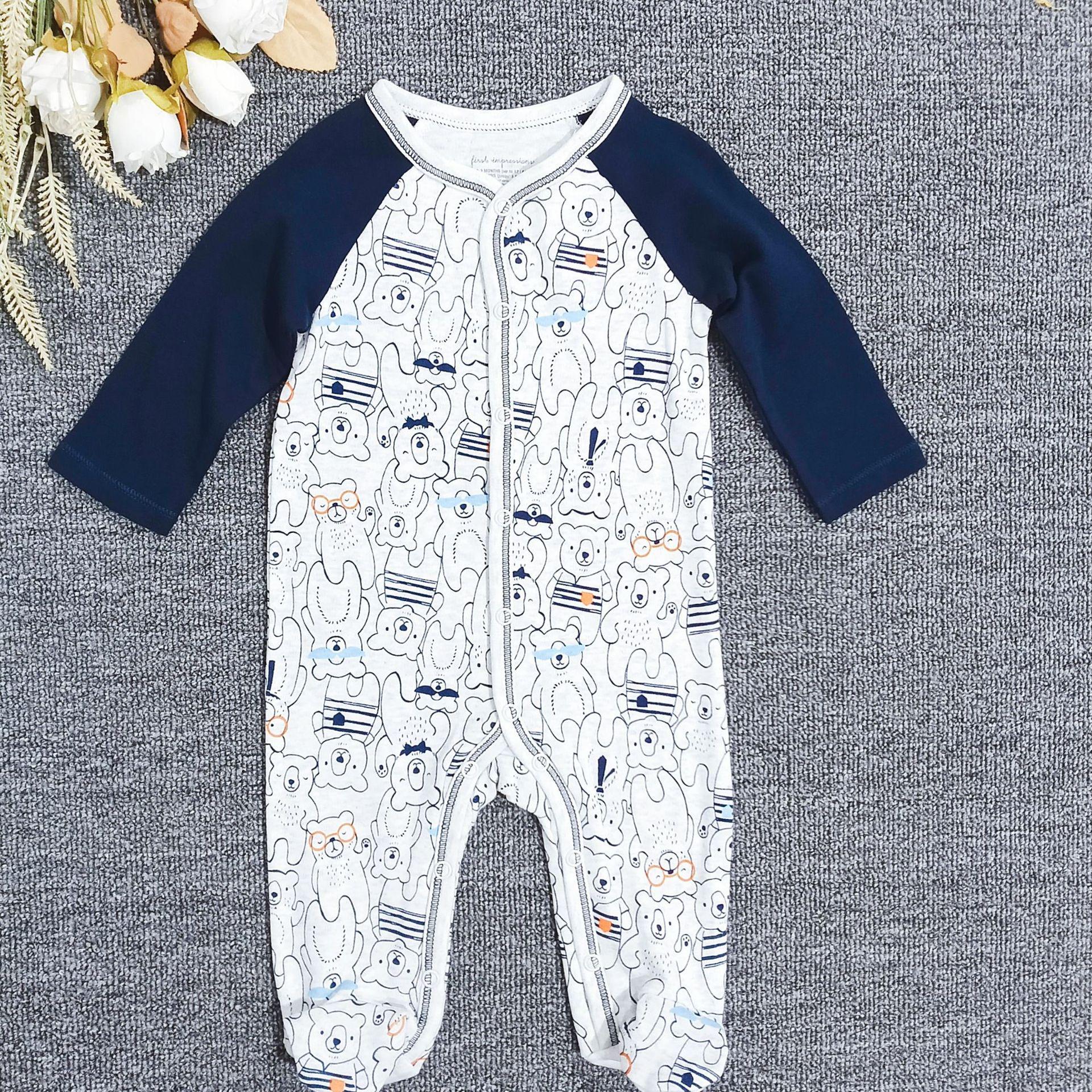 Infant Boys Cotton Long-Sleeve Footed Romper - Comfortable, Breathable, Full-Opening Design 59cm (3M)
Infant Boys Cotton Long-Sleeve Footed Romper - Comfortable, Breathable, Full-Opening Design 59cm (3M)