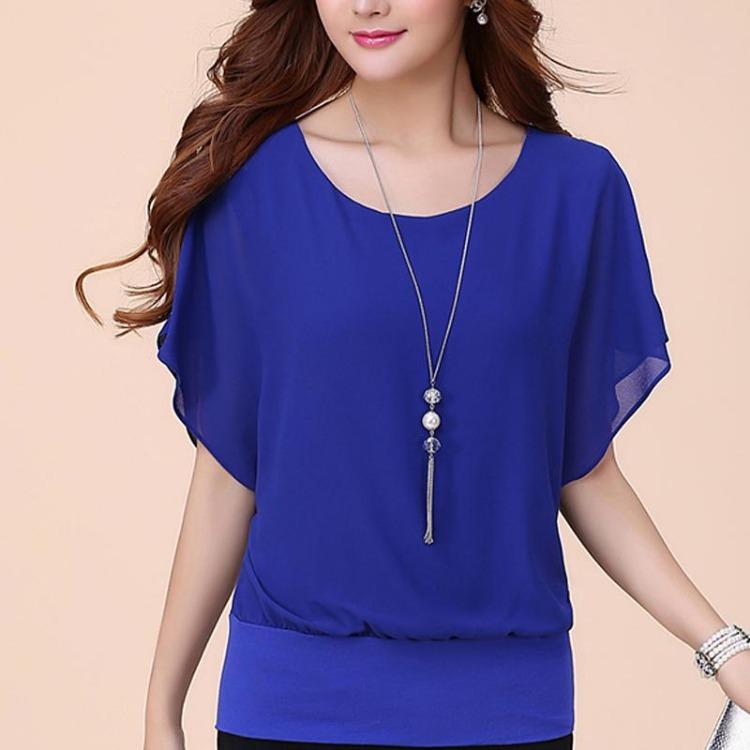 Casual Short Sleeve Chiffon Blouse Batwing Ruffles Women Plus Size Summer Beach Solid 3X темно-синий
Casual Short Sleeve Chiffon Blouse Batwing Ruffles Women Plus Size Summer Beach Solid 3X темно-синий