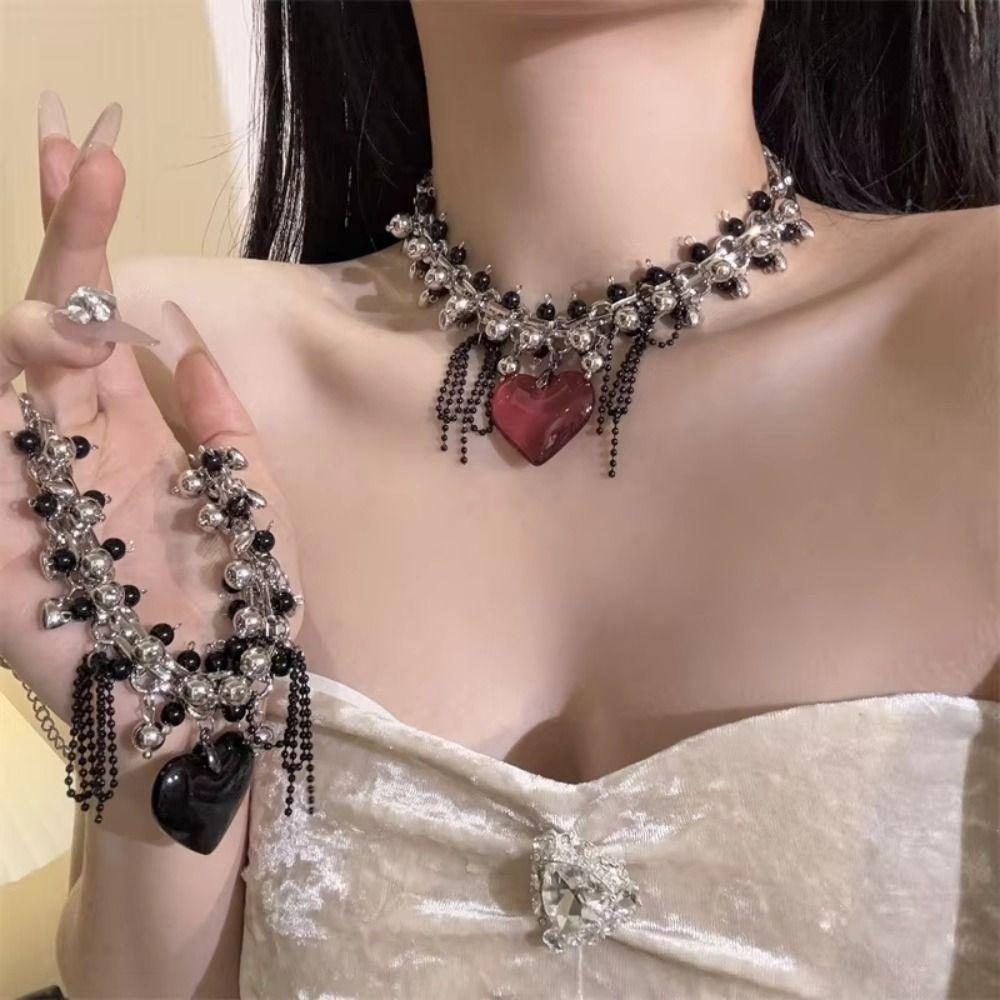 Punk Style Peach Heart Pendant Necklace Luxury Hyperbole Vintage Chokers Tassel Necklace Woman красный
Punk Style Peach Heart Pendant Necklace Luxury Hyperbole Vintage Chokers Tassel Necklace Woman красный