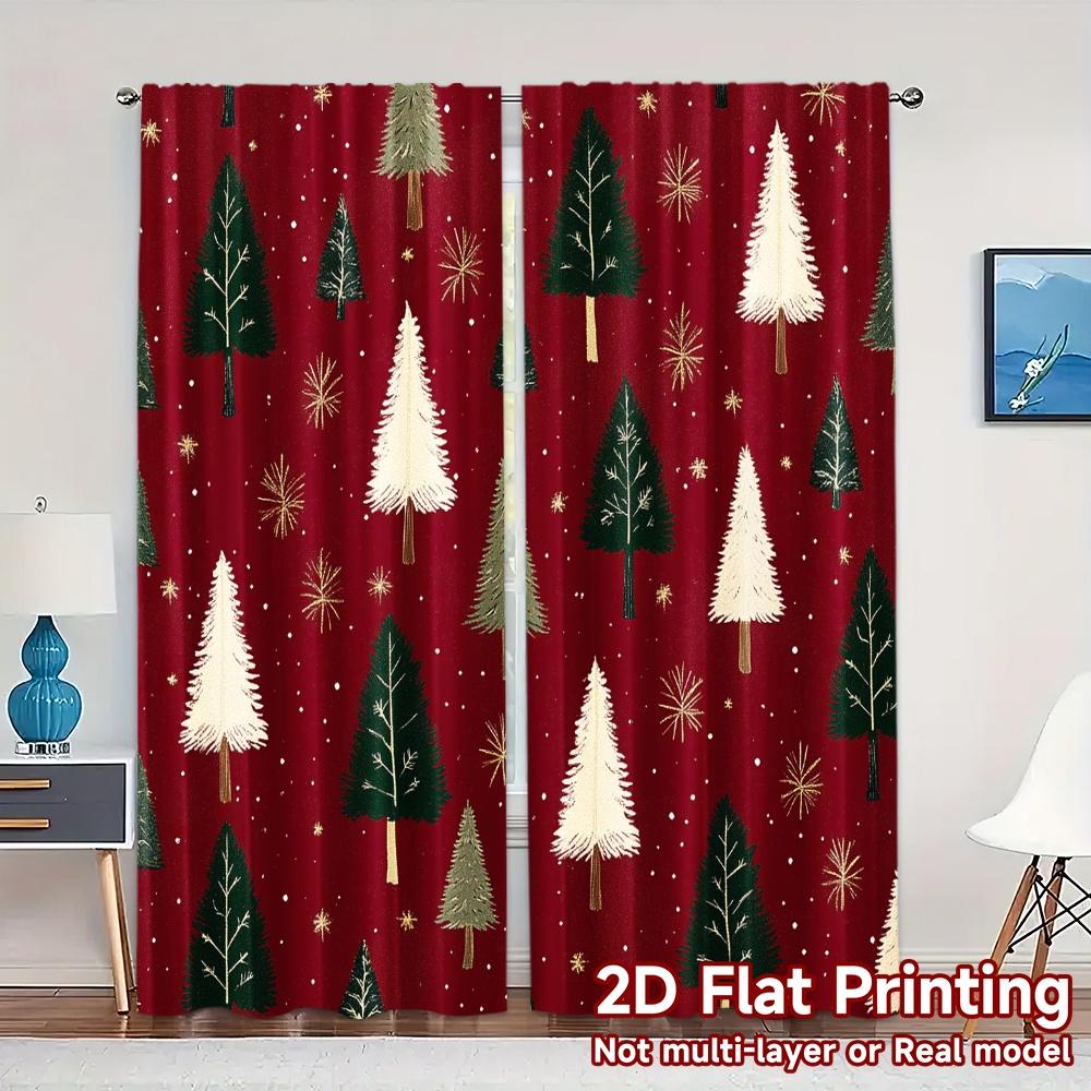 Curtains Christmas Tree Red Snowflakes Chic Polyester Versatile All Perfect Bedroom Living Set Of 2 Made Decor W100*H70(CM)-Hooks&2PCS
Curtains Christmas Tree Red Snowflakes Chic Polyester Versatile All Perfect Bedroom Living Set Of 2 Made Decor W100*H70(CM)-Hooks&2PCS