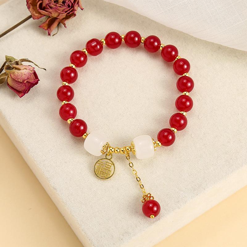 1Pcs Charm Talismans Jewelry Red Natural Jade Beads Bracelet Luxury Gemstone Accessories Fashion Gifts For Women onesize
1Pcs Charm Talismans Jewelry Red Natural Jade Beads Bracelet Luxury Gemstone Accessories Fashion Gifts For Women onesize