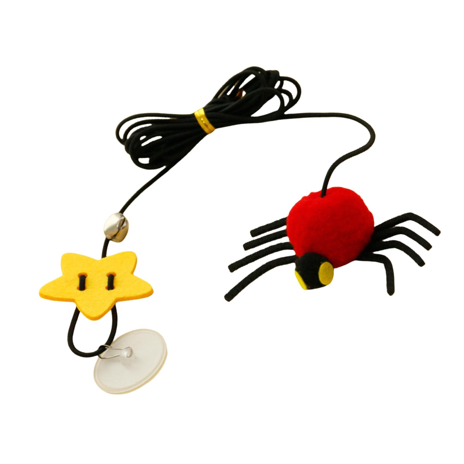 Качающаяся подвесная эластичная веревка игровая палка колокольчик паук долговечная игрушка для кошек для домашних кошек красный