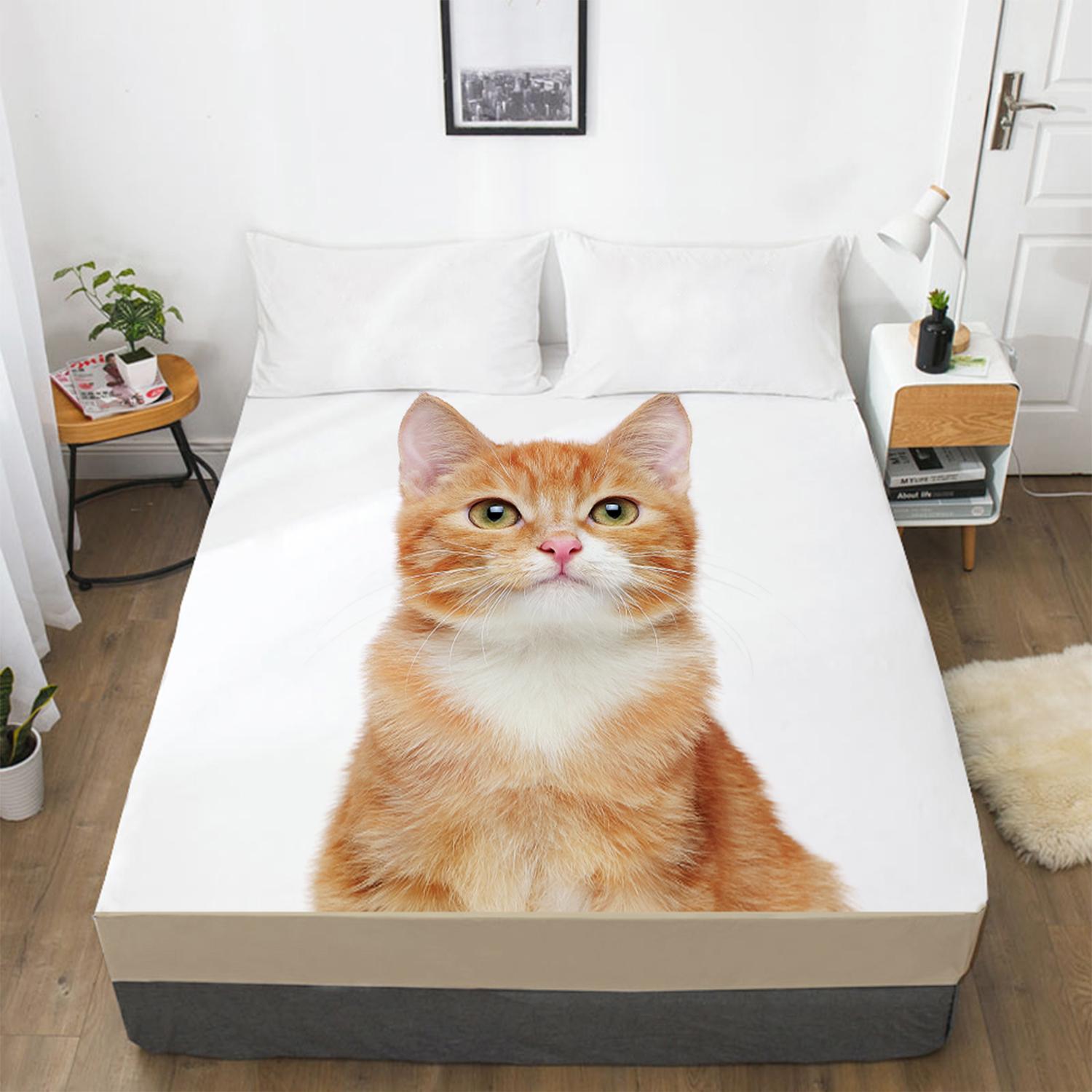 Модный домашний текстиль, простыня с рисунком щенка и котенка, 3D печать, наматрасник, простыня на резинке, постельное белье 180x200
Модный домашний текстиль, простыня с рисунком щенка и котенка, 3D печать, наматрасник, простыня на резинке, постельное белье 180x200