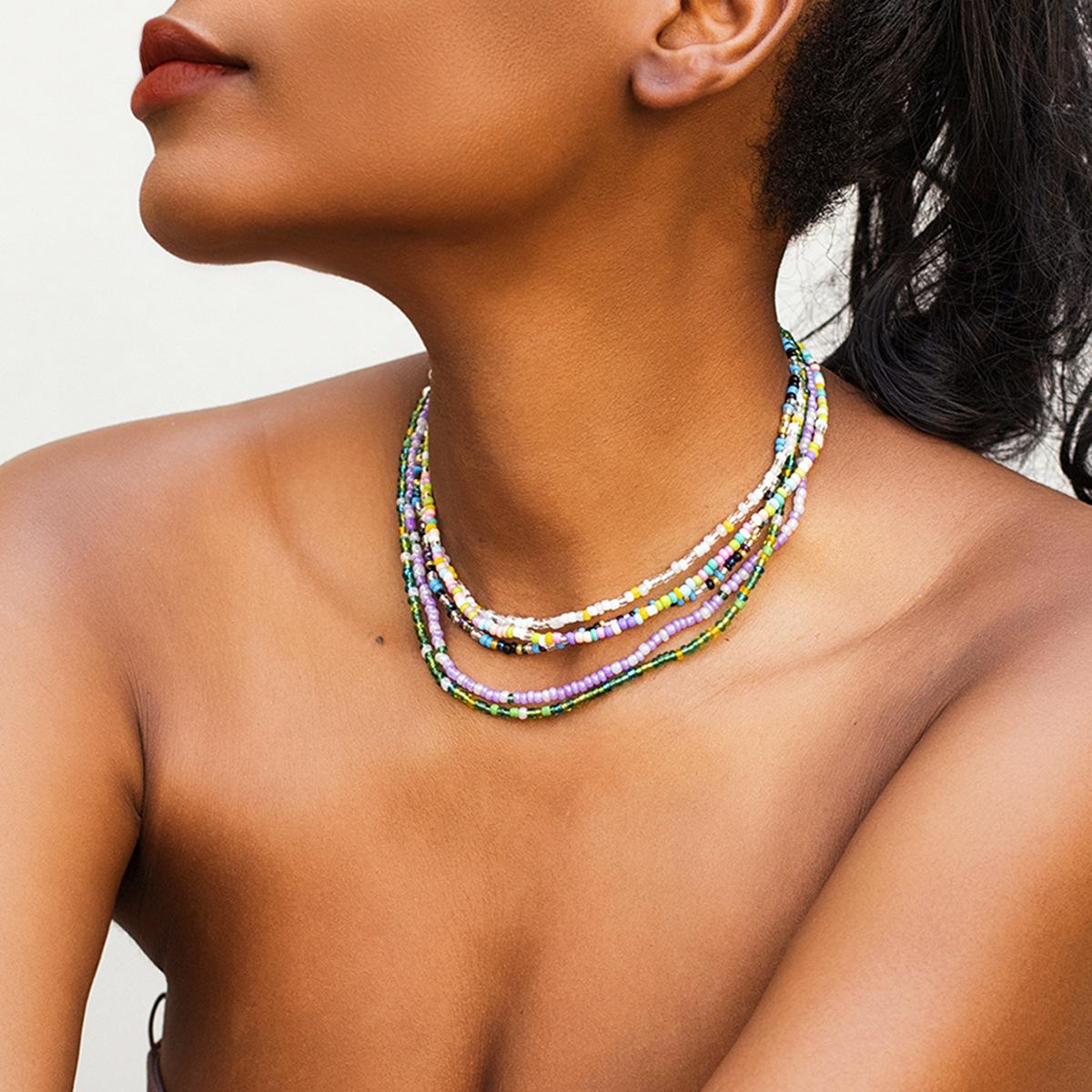 Accessories, Simple Bohemian Contrast Color Necklace Women, Pastoral Color Beaded Rice Bead Necklace Set
Accessories, Simple Bohemian Contrast Color Necklace Women, Pastoral Color Beaded Rice Bead Necklace Set