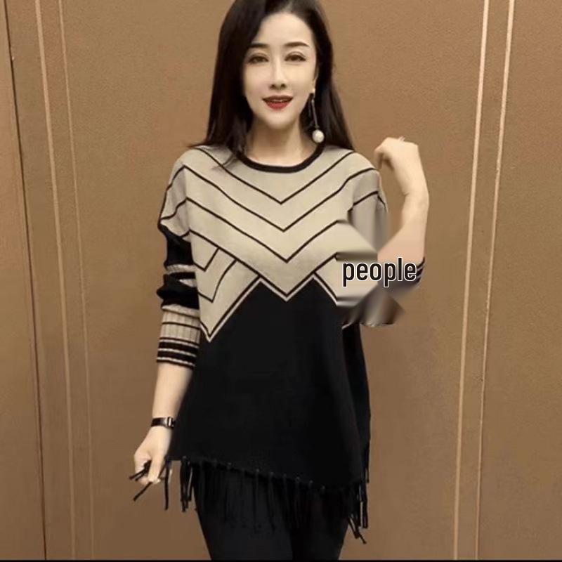 2025 Winter Fashion Patchwork Tassel Thick Sweater - Trendy, Loose, and Age-Reducing Versatile Top One Size (90-150 jin)
2025 Winter Fashion Patchwork Tassel Thick Sweater - Trendy, Loose, and Age-Reducing Versatile Top One Size (90-150 jin)