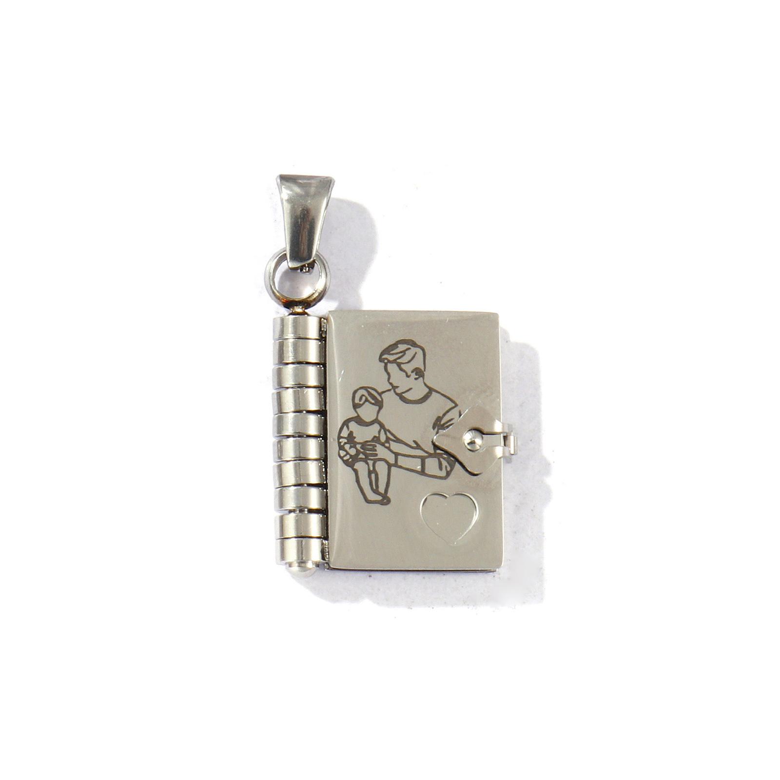 1 PC 304 Stainless Steel Family Jewelry Pendants Unique Openable Flip Page Book Mirror Polishing Charms DIY Necklace 3cm x 1.8cm
1 PC 304 Stainless Steel Family Jewelry Pendants Unique Openable Flip Page Book Mirror Polishing Charms DIY Necklace 3cm x 1.8cm