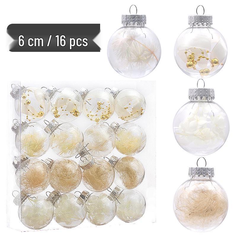 6cm Transparent PET Christmas Ornament Ball - Seamless, Painted, Hollow Design 16pcs бежевий
6cm Transparent PET Christmas Ornament Ball - Seamless, Painted, Hollow Design 16pcs бежевий