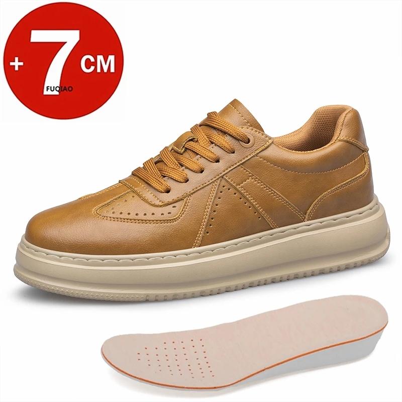 New Men s Elevator Casual Leather Sneakers 7cm Height Increase Hidden Lift Shoes Comfortable Lace-Up Fashion Comfortable Sports 37
New Men s Elevator Casual Leather Sneakers 7cm Height Increase Hidden Lift Shoes Comfortable Lace-Up Fashion Comfortable Sports 37