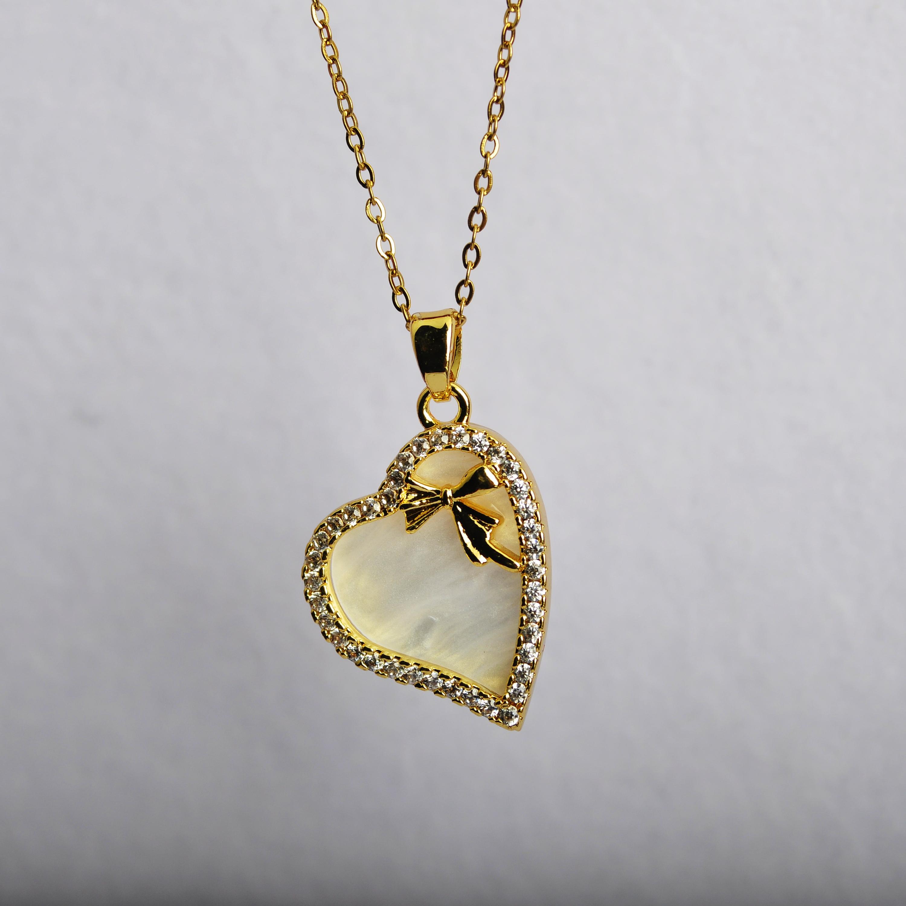 1Pc Heart Shell Bow Crystal Necklace, Gentle Sweet Style, Perfect for Daily Commute, Date Outfits & Valentine s Day Gifting 45cm
1Pc Heart Shell Bow Crystal Necklace, Gentle Sweet Style, Perfect for Daily Commute, Date Outfits & Valentine s Day Gifting 45cm