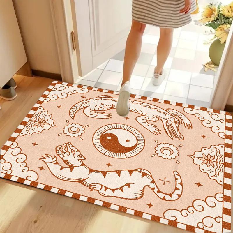 Vintage Style Yin Yang Tiger Crocodile Non-slip Washable Door Mat for Entryway Oriental Home Decoration 40cm x 60cm
Vintage Style Yin Yang Tiger Crocodile Non-slip Washable Door Mat for Entryway Oriental Home Decoration 40cm x 60cm