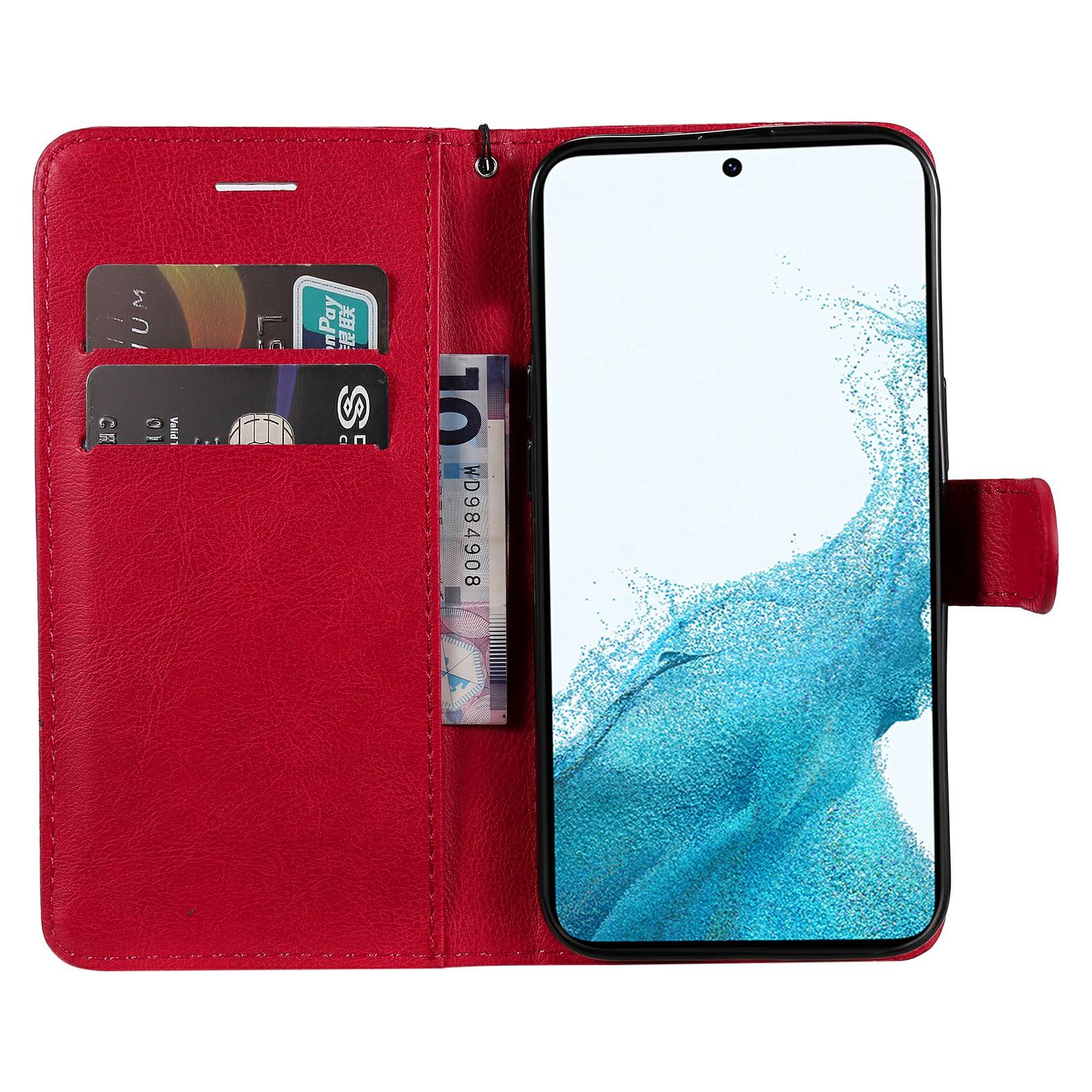 For Samsung Galaxy A54 5G Case Solid Color Leather Mobile Cover Wallet Stand with Strap Red
For Samsung Galaxy A54 5G Case Solid Color Leather Mobile Cover Wallet Stand with Strap Red