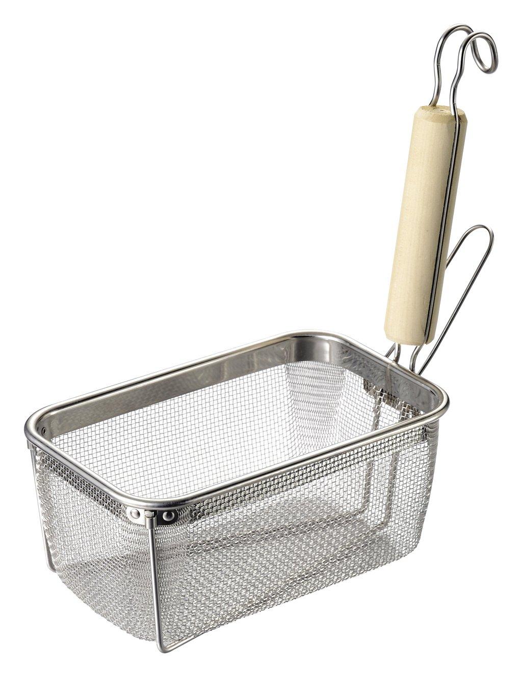 Three Snow 18-8 Square Udon Fryer with Wooden Handle, Vertical, Shallow
Three Snow 18-8 Square Udon Fryer with Wooden Handle, Vertical, Shallow