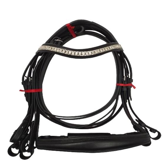 Leather Padded Comfort Weymouth Bridle with White Colour Stone and Black Padding. Extra Large(Extra Full) чёрный
Leather Padded Comfort Weymouth Bridle with White Colour Stone and Black Padding. Extra Large(Extra Full) чёрный