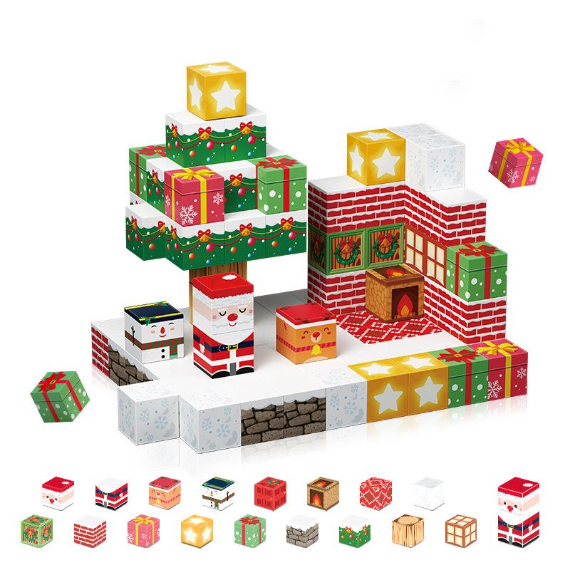 Non-Toxic Christmas Magnetic Building Block Set Cute Magnetic Cubes Construction Set Stem Montessori Sensory Toys For Kids New Year Gift
Non-Toxic Christmas Magnetic Building Block Set Cute Magnetic Cubes Construction Set Stem Montessori Sensory Toys For Kids New Year Gift