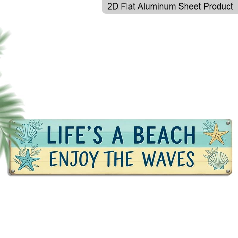 2D Flat, 1pc Rustic Coastal Aluminium Decorative Sign Life s A Beach Enjoy The Waves - Minimalist Nautical Beach Art with Wood Plank Decor 40cm x 10cm
2D Flat, 1pc Rustic Coastal Aluminium Decorative Sign Life s A Beach Enjoy The Waves - Minimalist Nautical Beach Art with Wood Plank Decor 40cm x 10cm