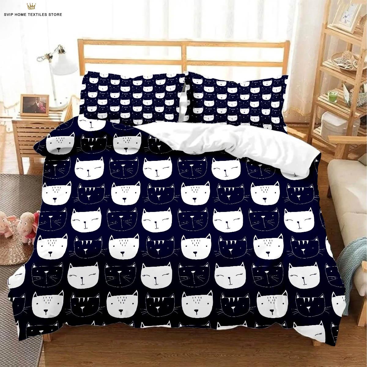 Милый кот 3D напечатанный пододеяльник детский подарочный комплект постельного белья мягкий и удобный пододеяльник наволочка 3 шт. EU 135x200cm 2PCS
Милый кот 3D напечатанный пододеяльник детский подарочный комплект постельного белья мягкий и удобный пододеяльник наволочка 3 шт. EU 135x200cm 2PCS