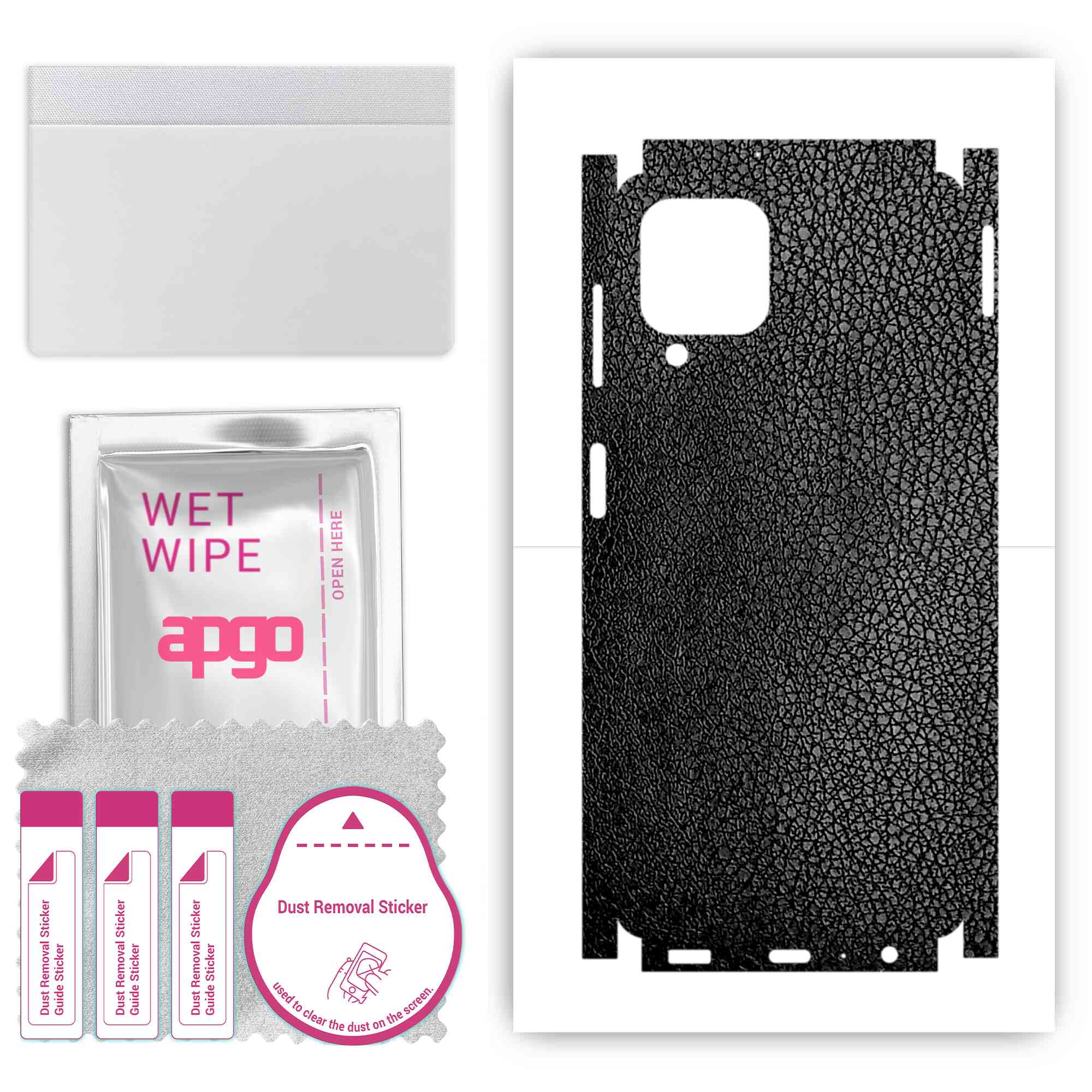 apgo Protective Skin Sticker for the back+sides compatible with Samsung Galaxy A22, Full Wrap Film, Foil, Vinyl - Pattern Black Leather
apgo Protective Skin Sticker for the back+sides compatible with Samsung Galaxy A22, Full Wrap Film, Foil, Vinyl - Pattern Black Leather