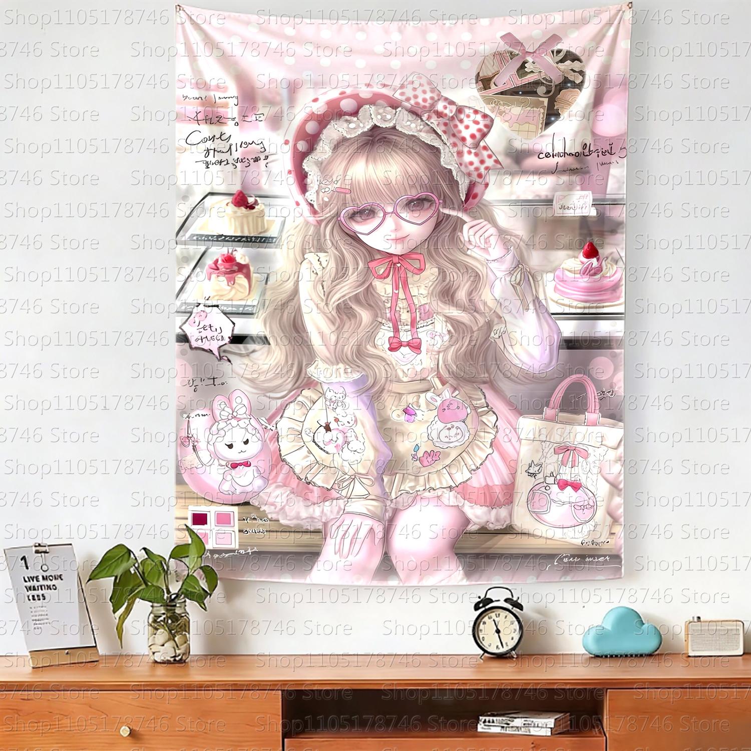 Kawaii Anime Girl Wall Hanging Tapestry Cute Fashion Bedroom Background Home Decor Original Design Wall Tapestries 74x94cm(29x37in)
Kawaii Anime Girl Wall Hanging Tapestry Cute Fashion Bedroom Background Home Decor Original Design Wall Tapestries 74x94cm(29x37in)