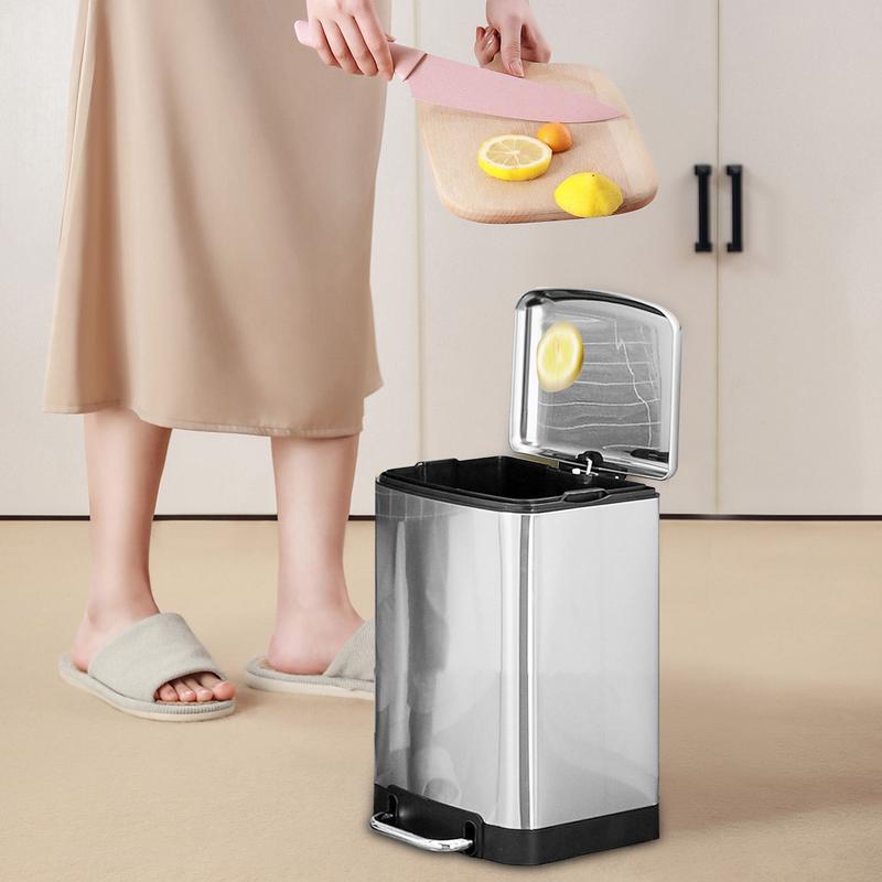 Trash Can With Foot Pedal Waste Basket Step Trash Bin Garbage Can Stainless Steel Waste Bin With Lid Large Capacity Trash Cans сірий
Trash Can With Foot Pedal Waste Basket Step Trash Bin Garbage Can Stainless Steel Waste Bin With Lid Large Capacity Trash Cans сірий