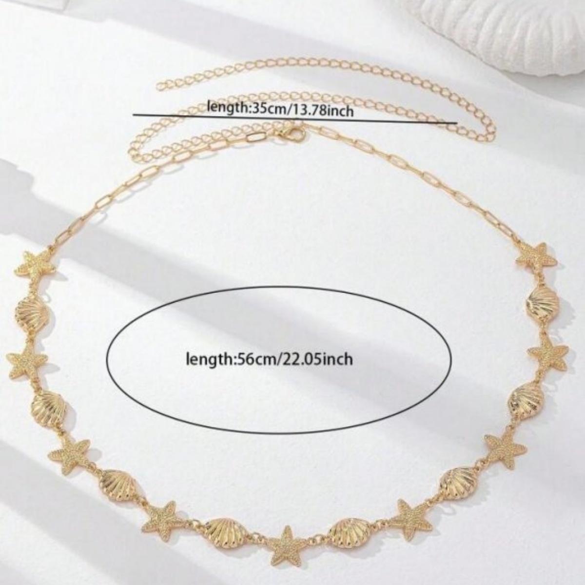Metal Starfish Shell Fish Spliced Waist Chain For Women Men Trendy Summer Beach Ocean Sea Star Belly Chain Bohemian Body Zircon
Metal Starfish Shell Fish Spliced Waist Chain For Women Men Trendy Summer Beach Ocean Sea Star Belly Chain Bohemian Body Zircon