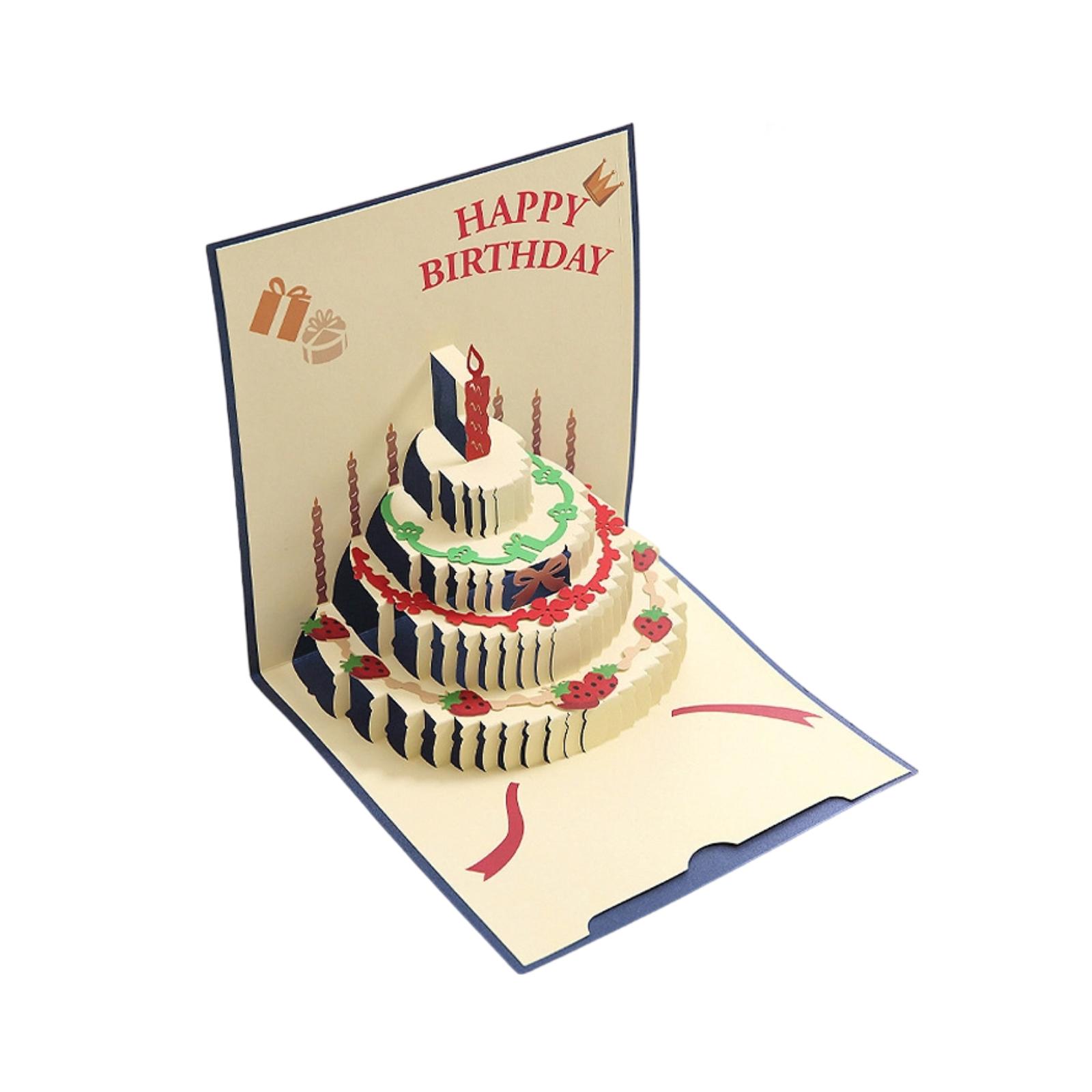 3D Pop Up Birthday Card with Multi Layered Cake Design Paper Greeting Card Suitable for Colleagues Friends and Employees One Size темно-синий
3D Pop Up Birthday Card with Multi Layered Cake Design Paper Greeting Card Suitable for Colleagues Friends and Employees One Size темно-синий