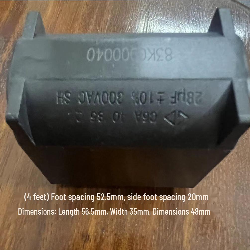 Safety Capacitor 286, 28uF, 300VAC, 4-Pin, 52.5mm Pin Spacing, 20mm Side Pin
Safety Capacitor 286, 28uF, 300VAC, 4-Pin, 52.5mm Pin Spacing, 20mm Side Pin