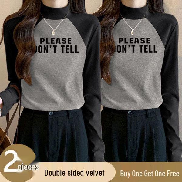 German Velvet Color Block Semi-High Neck Women s Slim Fit Inner Shirt - Winter Warm, Elastic, Two-Piece Set XL (115-130 Jin) абрикосовий/кавовий
German Velvet Color Block Semi-High Neck Women s Slim Fit Inner Shirt - Winter Warm, Elastic, Two-Piece Set XL (115-130 Jin) абрикосовий/кавовий
