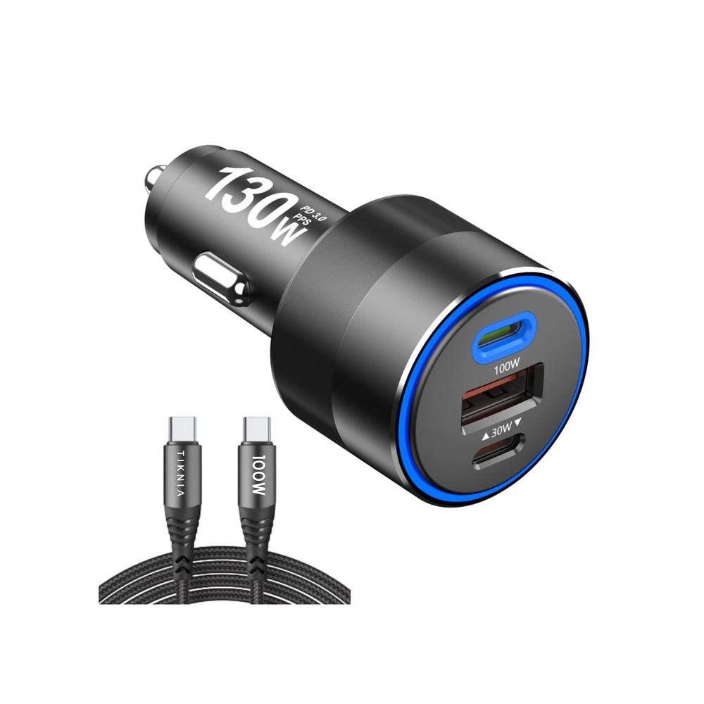 130W USB C Car Fast Charger Power Adapter PPS PD 100W + PD 30W Quick Charging USB A QC 3.0 Lighter Type C Charger Compatible with Laptop Smartphone T
130W USB C Car Fast Charger Power Adapter PPS PD 100W + PD 30W Quick Charging USB A QC 3.0 Lighter Type C Charger Compatible with Laptop Smartphone T