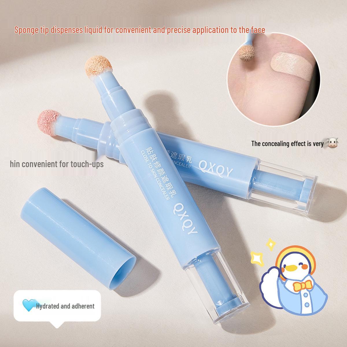 QXQY Natural Brightening Concealer: Skin-Fit, Moisturizing, No-Makeup Look, Contour Shading with Sponge Tip.
QXQY Natural Brightening Concealer: Skin-Fit, Moisturizing, No-Makeup Look, Contour Shading with Sponge Tip.
