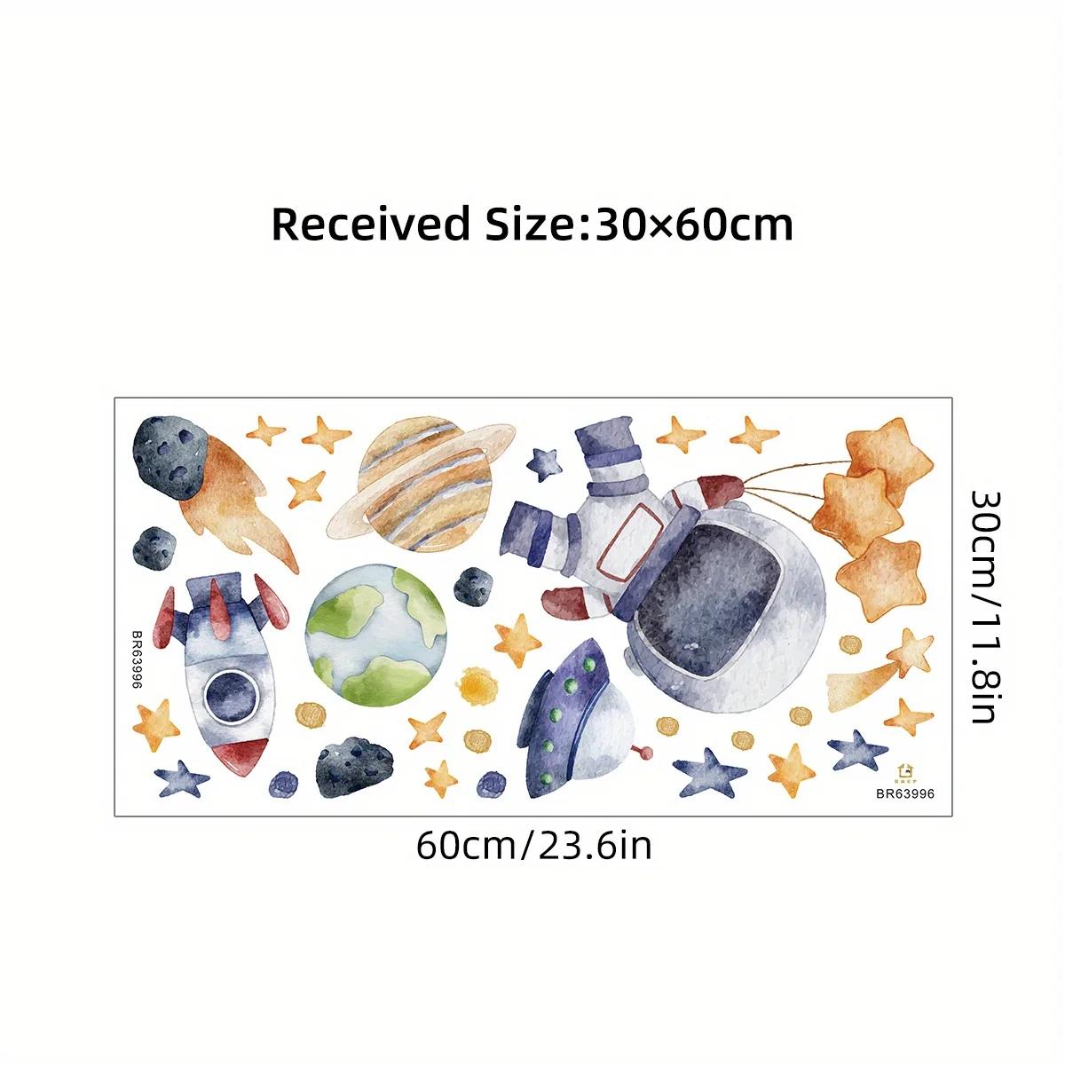 Cartoon Astronaut Space Wall Stickers, Rocket Planet Star Nursery Decals, Removable Bedroom Living Room Wall Decor Sticker Set Medium
Cartoon Astronaut Space Wall Stickers, Rocket Planet Star Nursery Decals, Removable Bedroom Living Room Wall Decor Sticker Set Medium