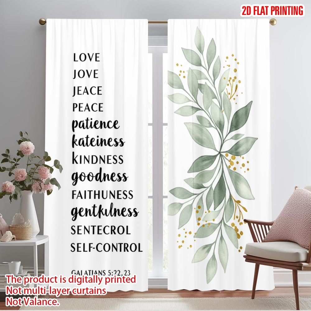 2pcs 2D flat printing Curtains Galatians 5 22-23 Fruit of the Spirit Polyester Without Electricity Party Decorations Use for All 52.50×116.00 CM 2pcs
2pcs 2D flat printing Curtains Galatians 5 22-23 Fruit of the Spirit Polyester Without Electricity Party Decorations Use for All 52.50×116.00 CM 2pcs