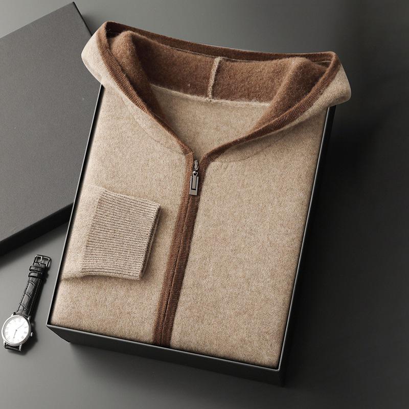 Men s Autumn/Winter Cashmere Knit Hoodie: Casual Zipper Cardigan Triple Extra Large
Men s Autumn/Winter Cashmere Knit Hoodie: Casual Zipper Cardigan Triple Extra Large
