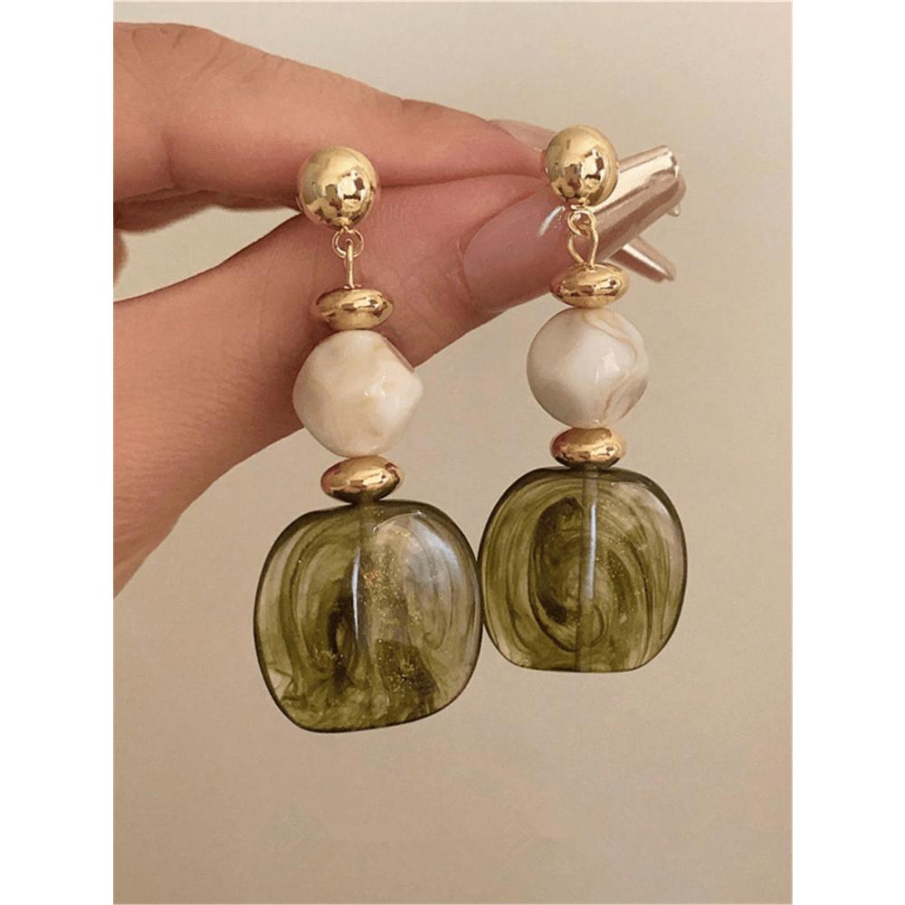 1 Pair Vintage Asymmetrical Tie Dye Long Pendant Earrings For Women, European And American Style, Suitable For Party, Banquet one-size зелений
1 Pair Vintage Asymmetrical Tie Dye Long Pendant Earrings For Women, European And American Style, Suitable For Party, Banquet one-size зелений