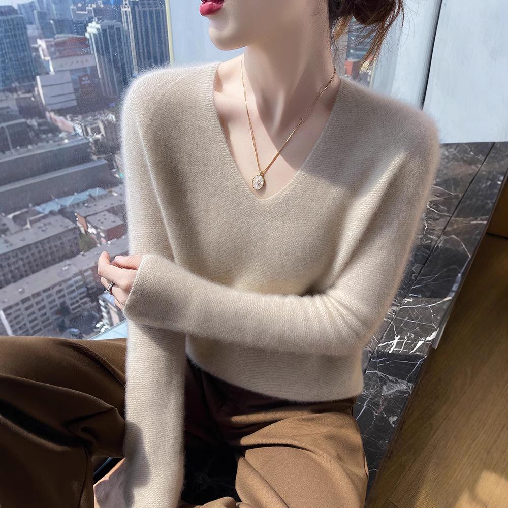 Autumn/Winter Women s 100% Wool V-Neck Long Sleeve Slim Fit Thickened Sweater S is suitable for 80-90 catties
Autumn/Winter Women s 100% Wool V-Neck Long Sleeve Slim Fit Thickened Sweater S is suitable for 80-90 catties
