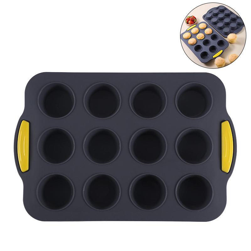 Silicone Muffin Pan With 12 Cups, Round Nonstick Cupcake Molds With Handle, Tray For Baking Muffin Cups, Cakes
Silicone Muffin Pan With 12 Cups, Round Nonstick Cupcake Molds With Handle, Tray For Baking Muffin Cups, Cakes