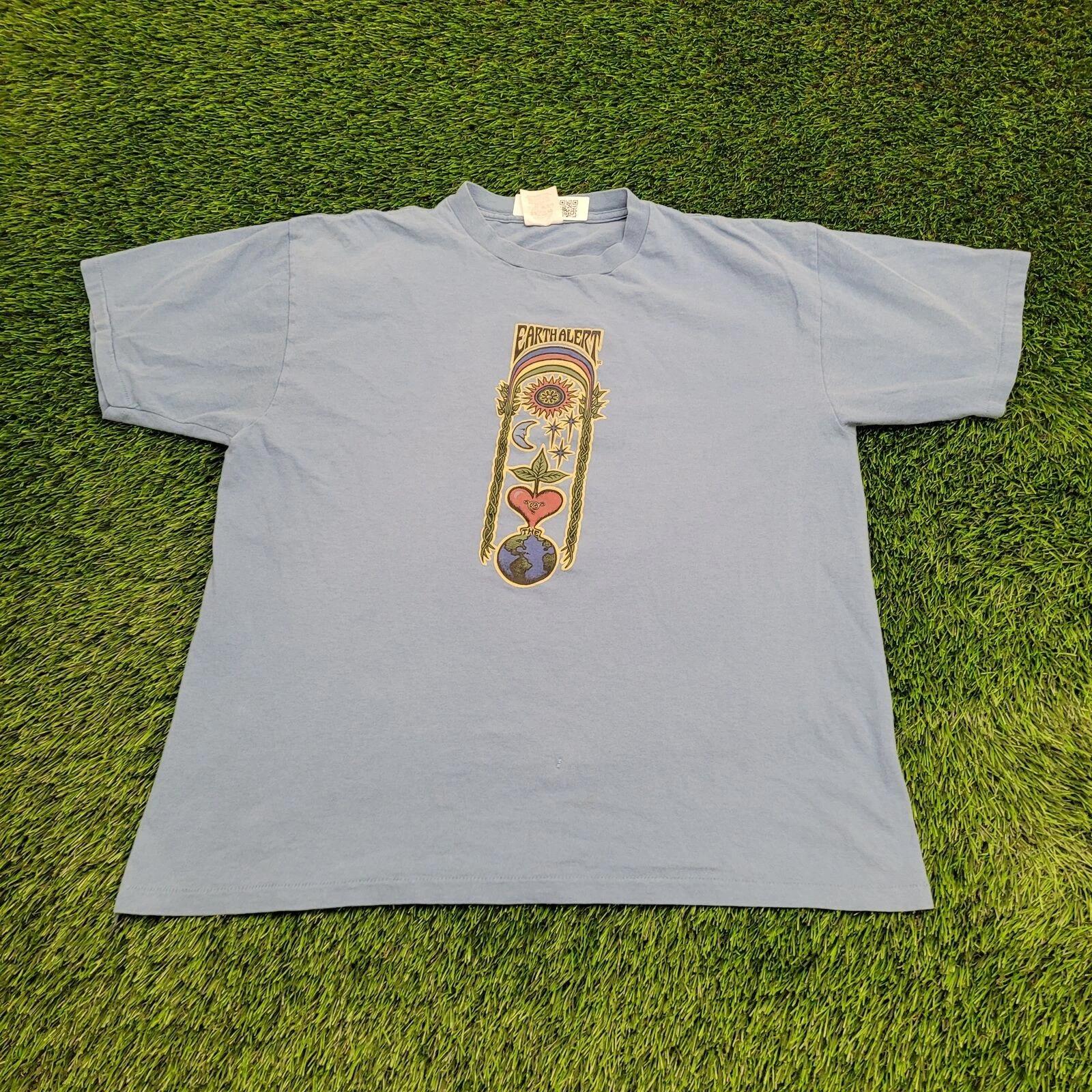Vintage 1994 Earth-Alert Shirt XL 23x26 Blue Hippie S
Vintage 1994 Earth-Alert Shirt XL 23x26 Blue Hippie S