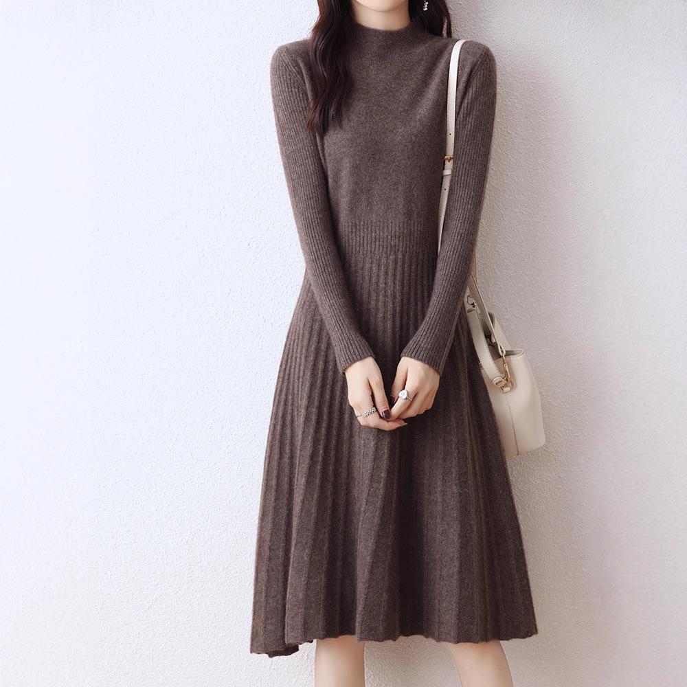 Autumn/Winter 100% Wool High Neck Slim Fit Knitted Dress with Umbrella Skirt S (Suitable for 90-100 lbs)
Autumn/Winter 100% Wool High Neck Slim Fit Knitted Dress with Umbrella Skirt S (Suitable for 90-100 lbs)