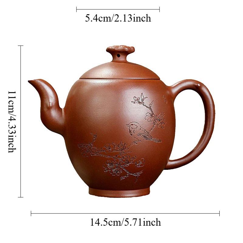 300ml Earthenware Pot of Yixing Purple Clay Incense Pot Handmade Chinese Style Household 9-hole Teapot High End Teapot
300ml Earthenware Pot of Yixing Purple Clay Incense Pot Handmade Chinese Style Household 9-hole Teapot High End Teapot