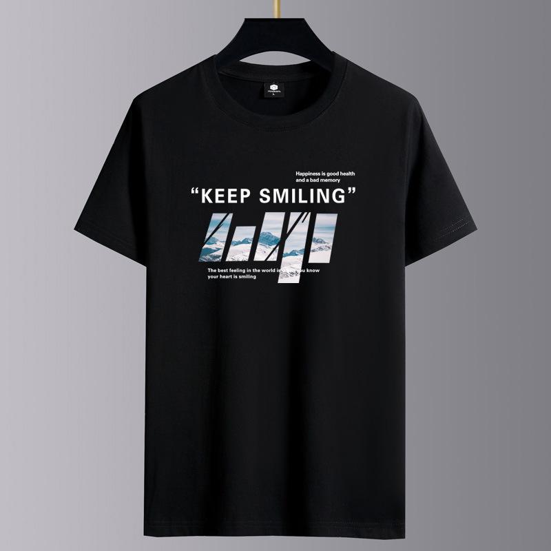 Keep Smiling Mens Fashion Short-sleeved T-shirt Pure Cotton Casual Tee M-6XL 6XL чорний
Keep Smiling Mens Fashion Short-sleeved T-shirt Pure Cotton Casual Tee M-6XL 6XL чорний