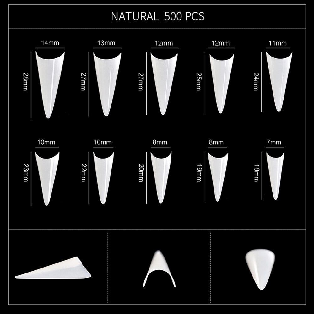 KADS 500 шт. без складок, заостренные полупокрытия, типсы для дизайна ногтей, белые, натуральные, прозрачные, 10 размеров, инструменты для наращивания накладных ногтей, маникюра
KADS 500 шт. без складок, заостренные полупокрытия, типсы для дизайна ногтей, белые, натуральные, прозрачные, 10 размеров, инструменты для наращивания накладных ногтей, маникюра