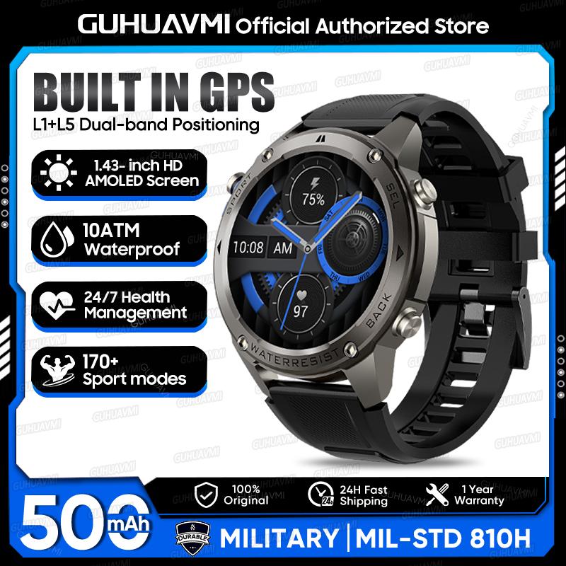New Outdoor Military GPS Sports SmartWatch Men 10ATM Waterproof GPS Compass Altimeter 1.43 AMOLED Screen BT Call Smartwatch Dual Band GPS чорний
New Outdoor Military GPS Sports SmartWatch Men 10ATM Waterproof GPS Compass Altimeter 1.43 AMOLED Screen BT Call Smartwatch Dual Band GPS чорний