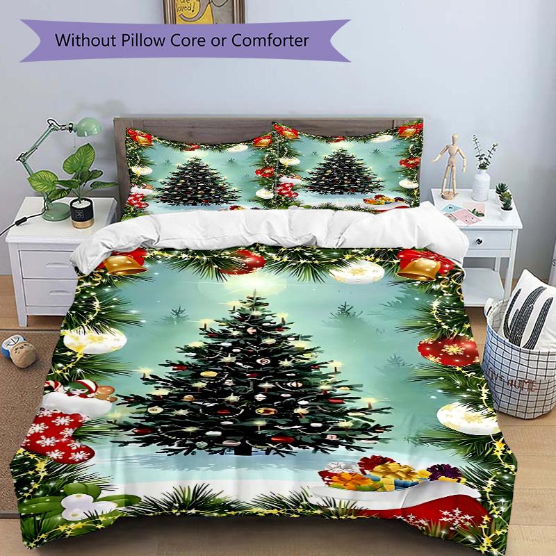 3pcs Christmas Tree Ornament Holiday Decorations - Festive Bedding Set Includes One Quilt Cover and Two Pillowcases (No Core) - Polyester Fabric, Anim 135x200cm
3pcs Christmas Tree Ornament Holiday Decorations - Festive Bedding Set Includes One Quilt Cover and Two Pillowcases (No Core) - Polyester Fabric, Anim 135x200cm
