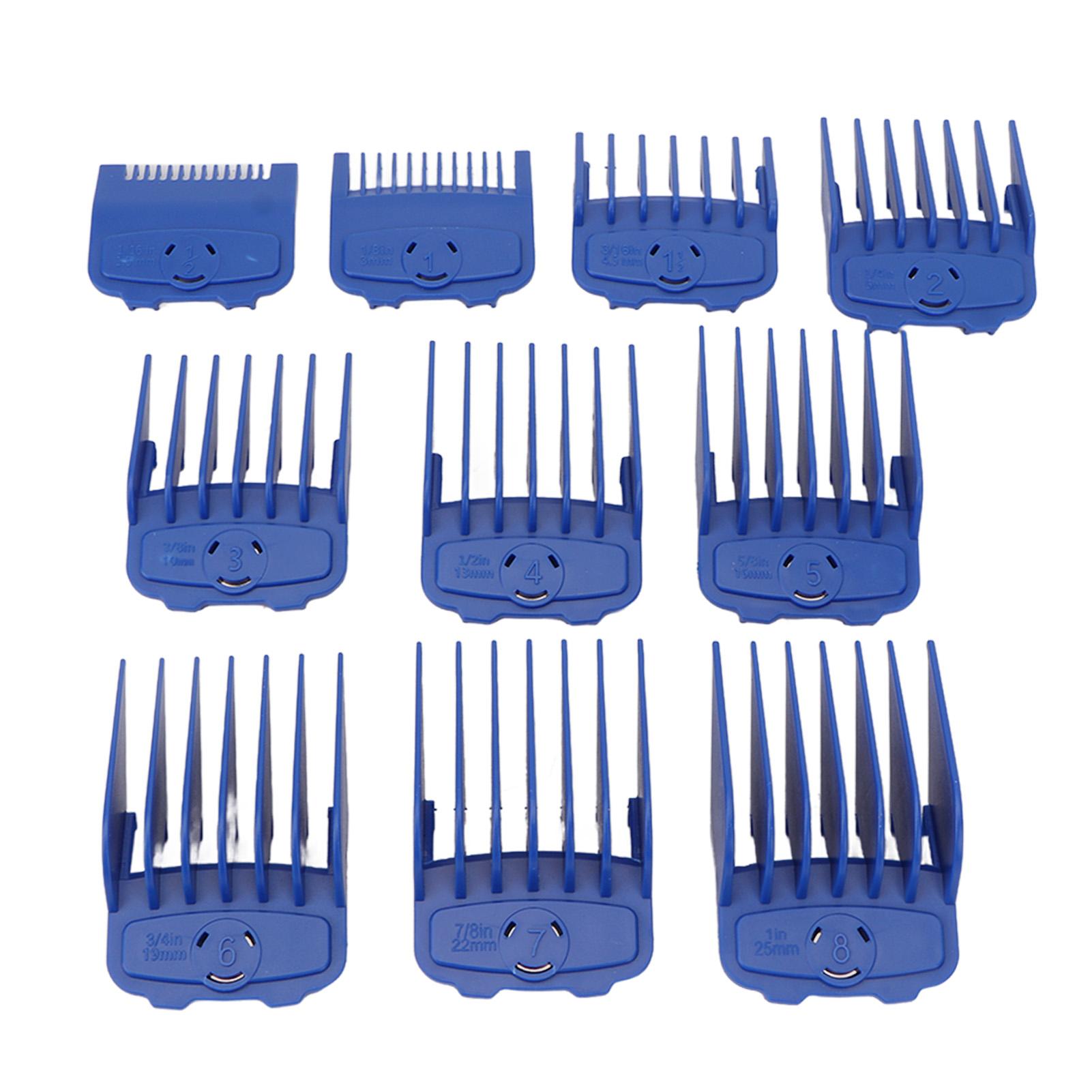 10pcs Hair Clipper Combs Guides Blue Cutting Professional Combs Guides for Trimmer Barber
10pcs Hair Clipper Combs Guides Blue Cutting Professional Combs Guides for Trimmer Barber