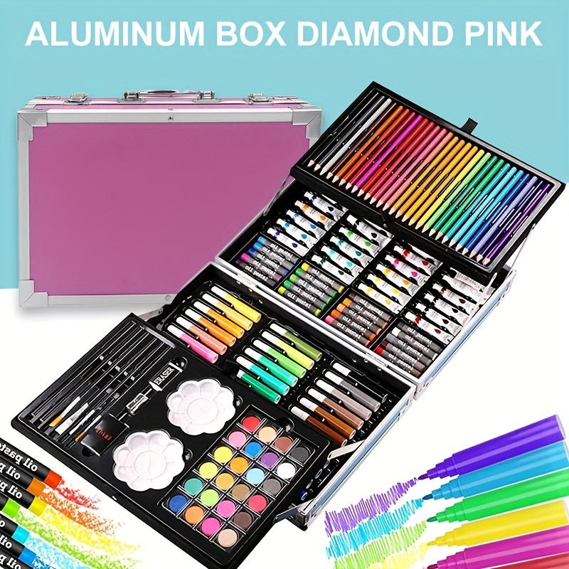 Art Supplies, 145 Pack Painting Drawing Art Kit , Deluxe Double Layers Art Set Crafts, Colored Pencils, Oil Pastels, Watercolor рожевий
Art Supplies, 145 Pack Painting Drawing Art Kit , Deluxe Double Layers Art Set Crafts, Colored Pencils, Oil Pastels, Watercolor рожевий