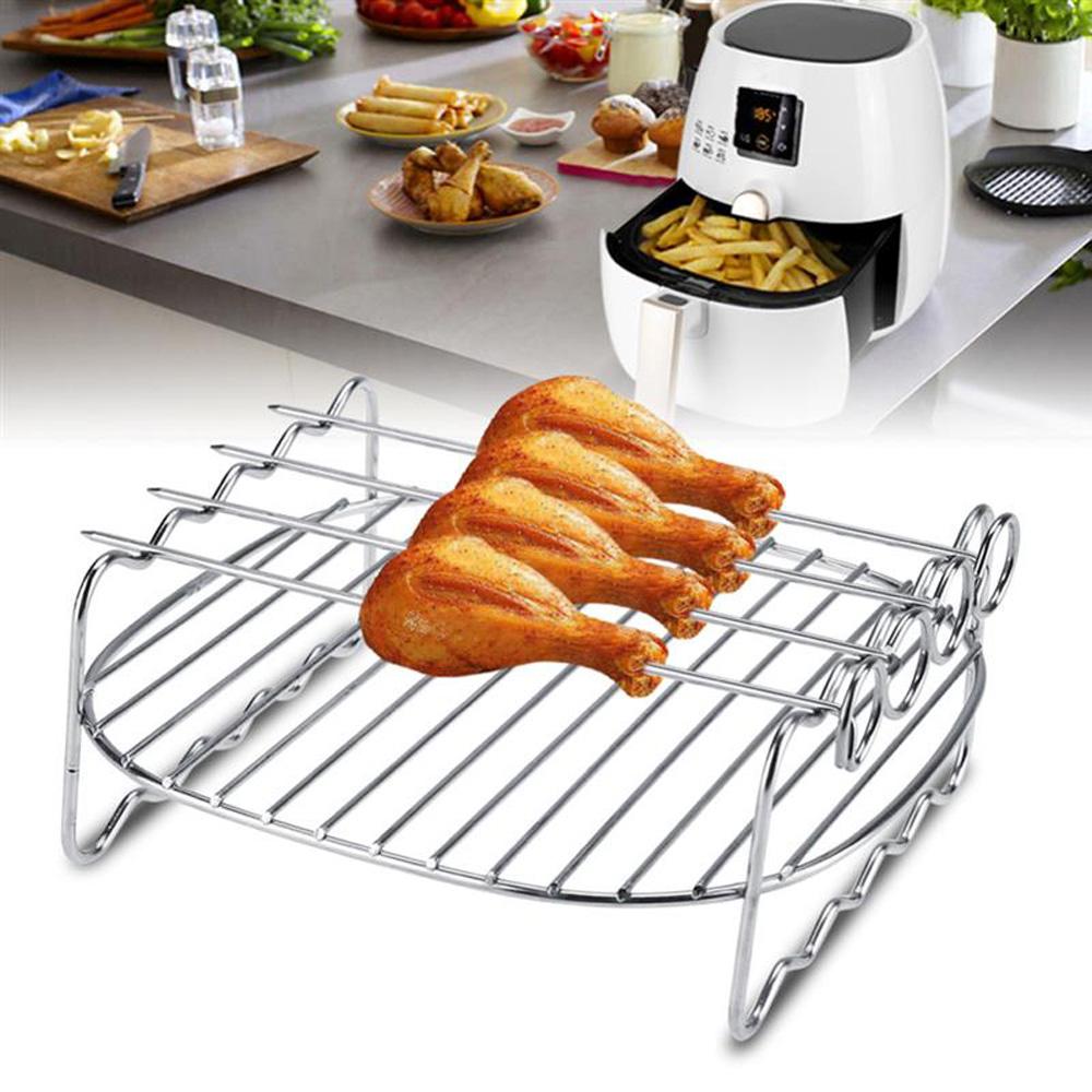 Replacement BBQ Home Baking Tray Air Fryer Accessories Barbecue Rack Air Fryer Rack Grill срібний
Replacement BBQ Home Baking Tray Air Fryer Accessories Barbecue Rack Air Fryer Rack Grill срібний