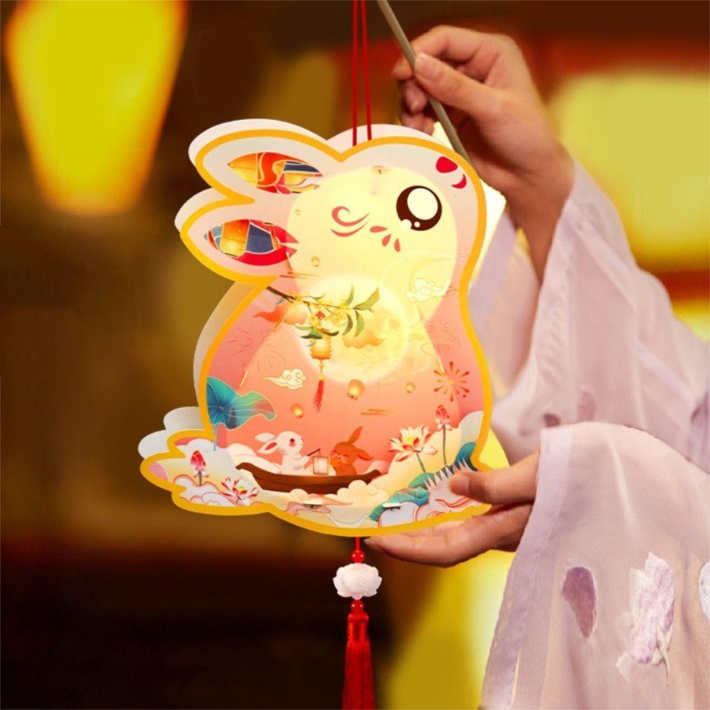 Handmade Handheld Rabbit Lantern Glowing DIY Lantern Material Kit Photography Props Style14
Handmade Handheld Rabbit Lantern Glowing DIY Lantern Material Kit Photography Props Style14