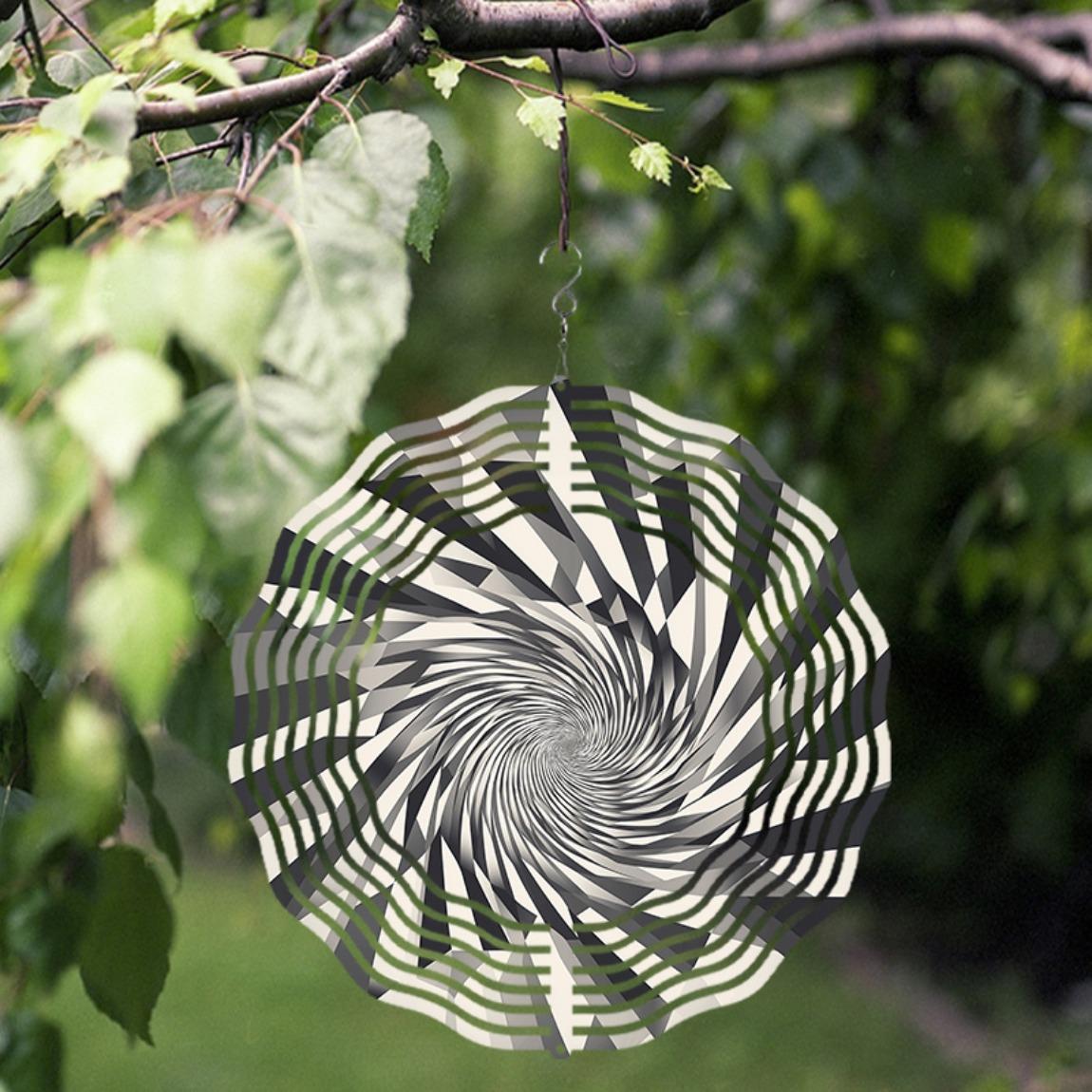 Abstract Black and White Stripe Metal Wind Chime Dynamic Sculpture for Indoor Outdoor Garden Yard Decor Halloween Spring Summer Fall 01A
Abstract Black and White Stripe Metal Wind Chime Dynamic Sculpture for Indoor Outdoor Garden Yard Decor Halloween Spring Summer Fall 01A