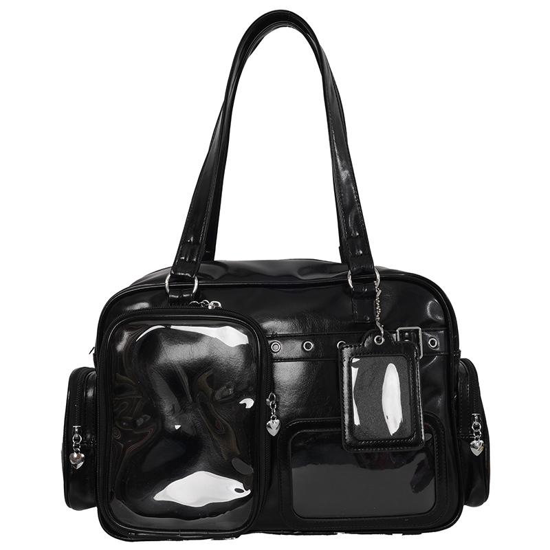 Korean Y2K Transparent Ita Bag Girls Sweet Lolita Jk Handbag Fashion School Shoulder Crossbody Bag Harajuku Pin Display Tote Bag чёрный
Korean Y2K Transparent Ita Bag Girls Sweet Lolita Jk Handbag Fashion School Shoulder Crossbody Bag Harajuku Pin Display Tote Bag чёрный