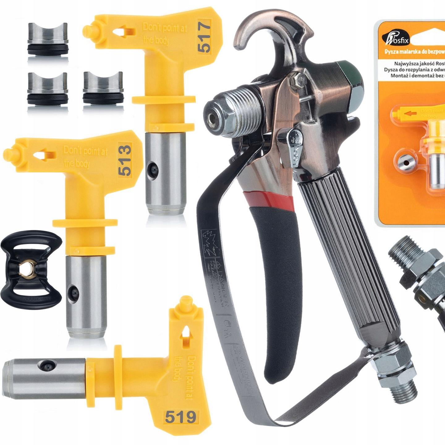 Rosfix Zestaw Malarski TurboJet TJ1 z Dyszami 513, 517, 519 – Profesjonalny Pistolet Malarski | Ergonomiczna Konstrukcja | Wysoka Jakość Materiałów
Rosfix Zestaw Malarski TurboJet TJ1 z Dyszami 513, 517, 519 – Profesjonalny Pistolet Malarski | Ergonomiczna Konstrukcja | Wysoka Jakość Materiałów